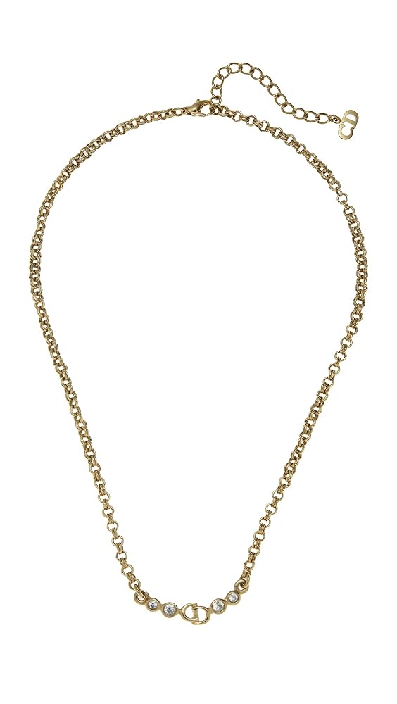 アクセサリー Dior CD Logo Figaro chain gold necklace Christian Dior Small CD Logo Gold Chain Necklace | Rent